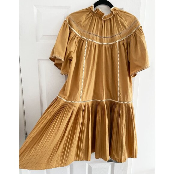 Ulla Johnson Pleated Hem Dress, size 12 - Picture 7 of 13